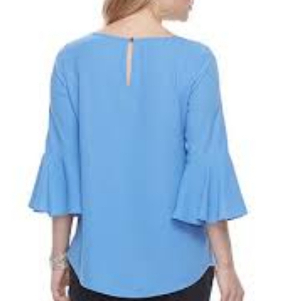 NWT Gibson Latimer flowy tie bell sleeve top in‎ vintage mood size small